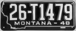 1948 Montana Truck License Plate