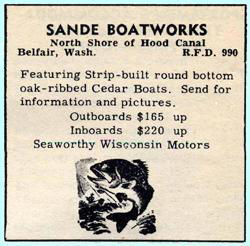 Sande Boat Works Ad